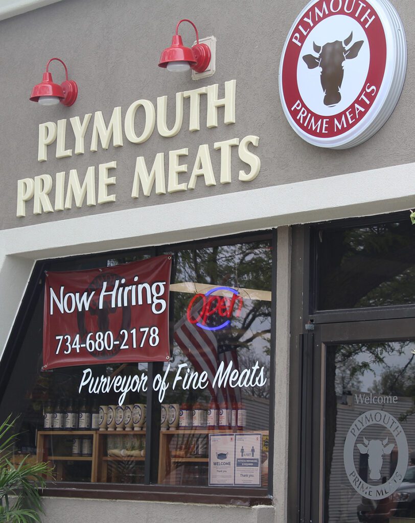 outside of Plymouth Prime Meats