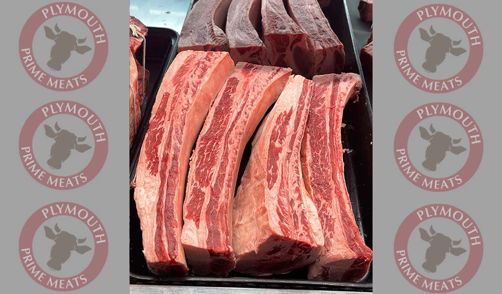 beef ribs on display
