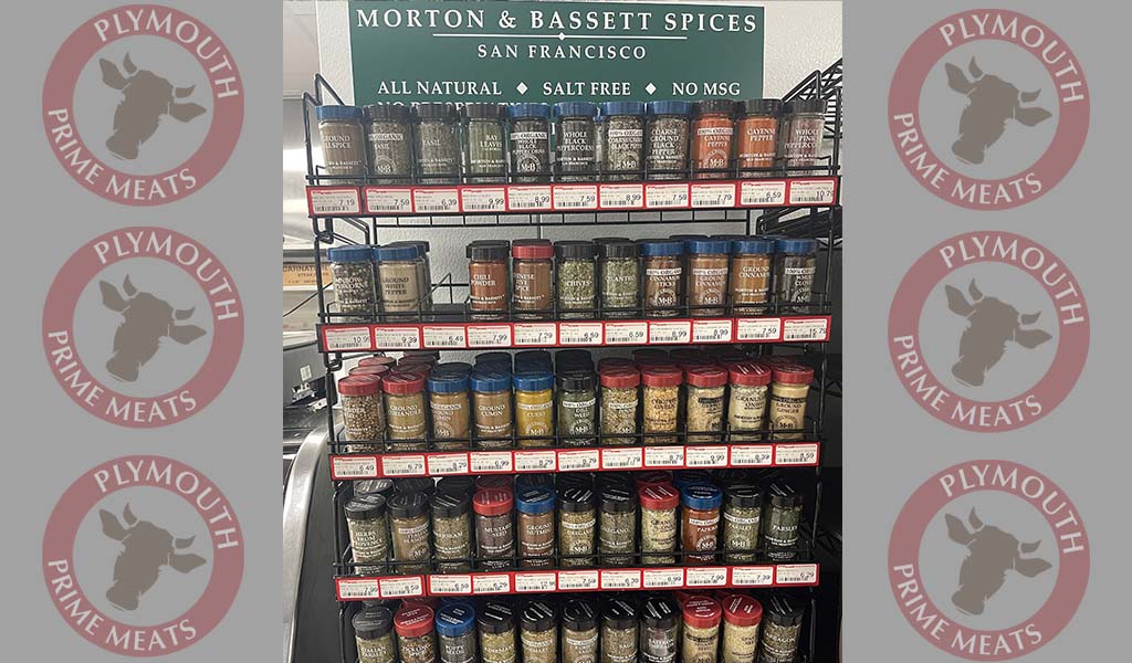 Morton and Bassett Spices on a shelf