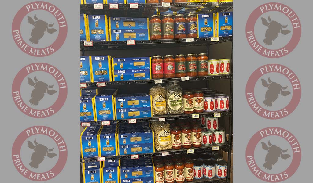 pasta products on the shelf