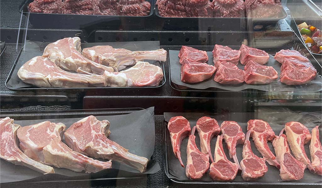 lamb products on display